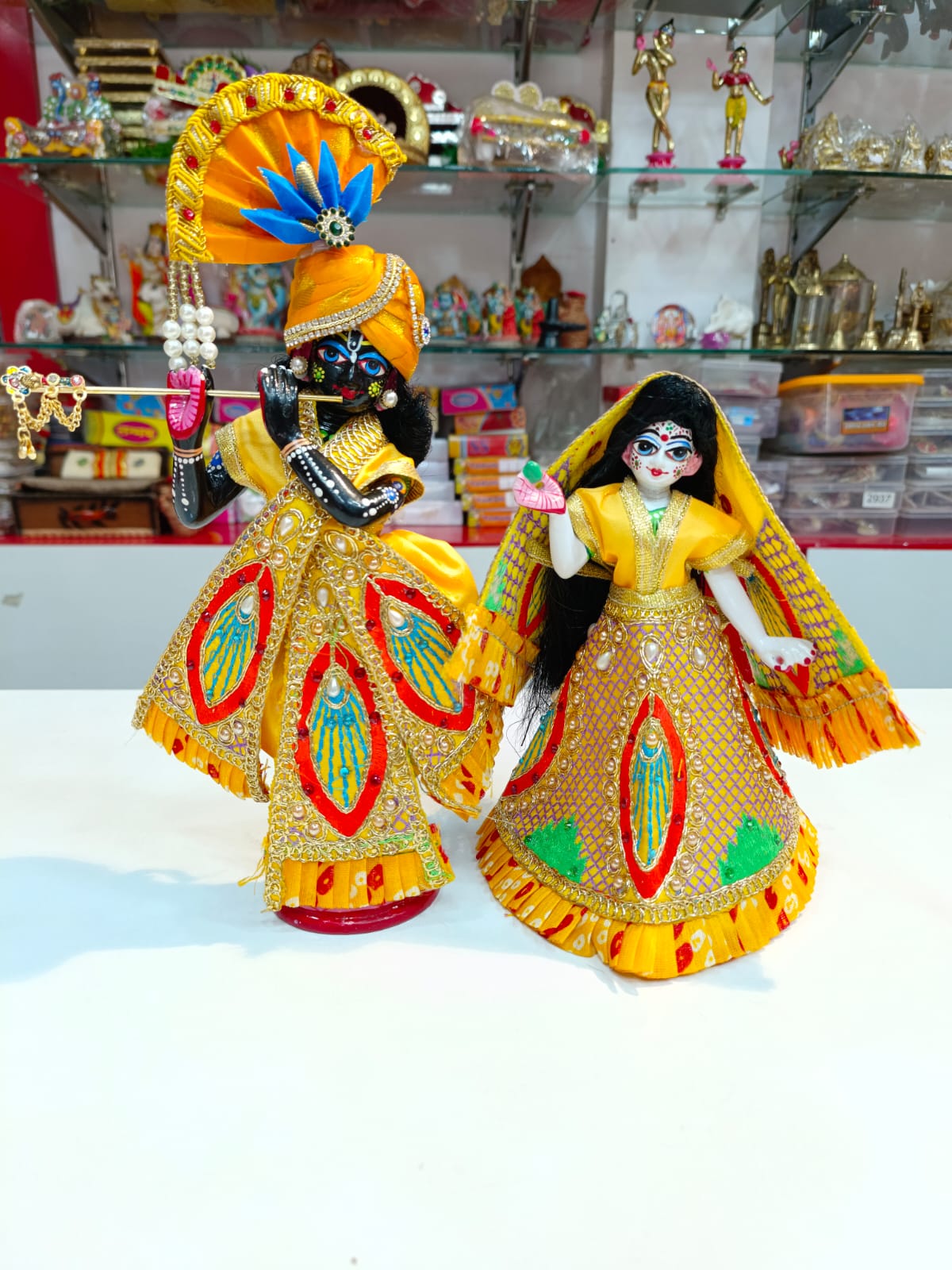 Aura Flora Radha Krishna Dress | Radha Krishna Spiritual Store