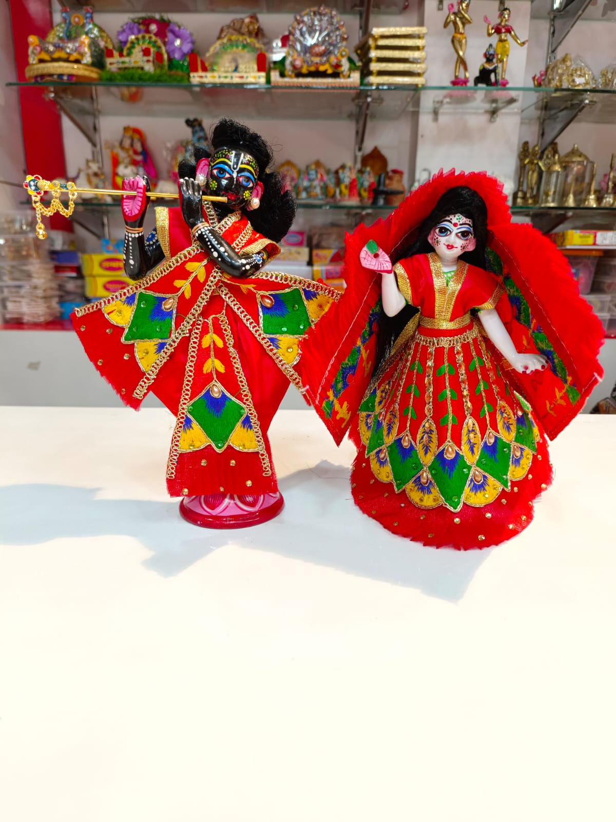 Buy 12radha Krishna Marbledust With Dress and Jewelry,statue,home Temple  Poojan Use,krsna Moorti,yugal Jodi,vrindavan,decorative Showpiece,gift  Online in India - Etsy
