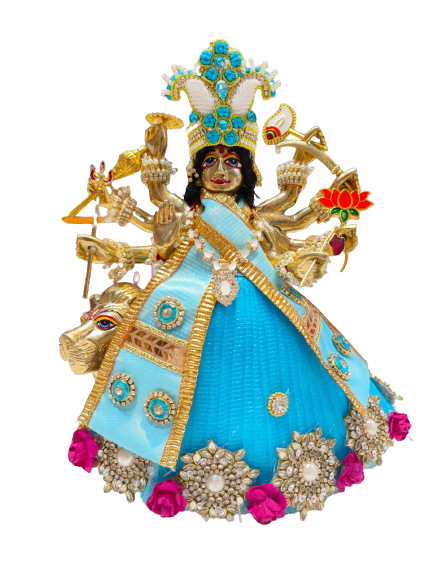 Buy GENERIC Navratri Fancy Designer - Multicolor MATA Rani Lehenga and  Chunri Poshak| MATA Rani Durga Dress for Idol MATA Rani Chunri Patka &  Lehanga Dress- Size - 1 Number Online at