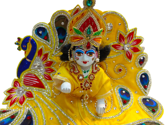 skyblue heavy dress for laddu gopal ji with pagdi – KKGROUPS